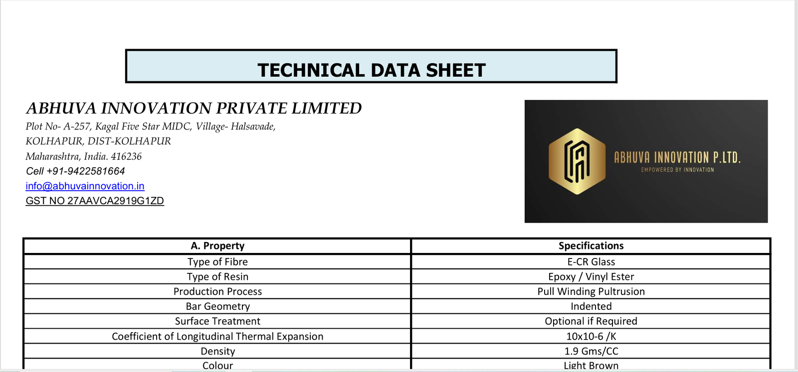Technical Data Sheet